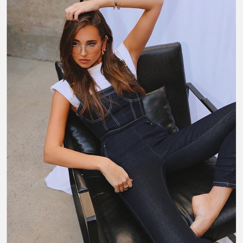 WeWoreWhat We Wore What Denim Corset Overalls